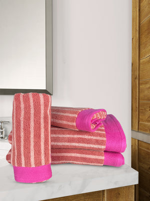 Frame Stripe 4 pcs (2bath and 2 Hand ) Towel Set