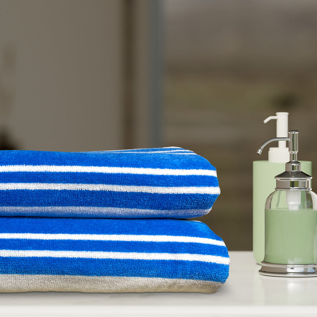 Multicoloured Stripes 2 Piece Towel Set Senses by Riba