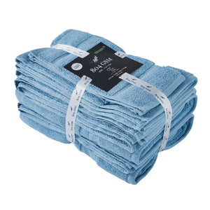 804 GSM 6 Piece Towels Set (Blue)