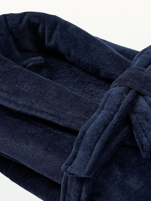 Plush Soft Unisex Terry Cotton Bathrobe (Blue)