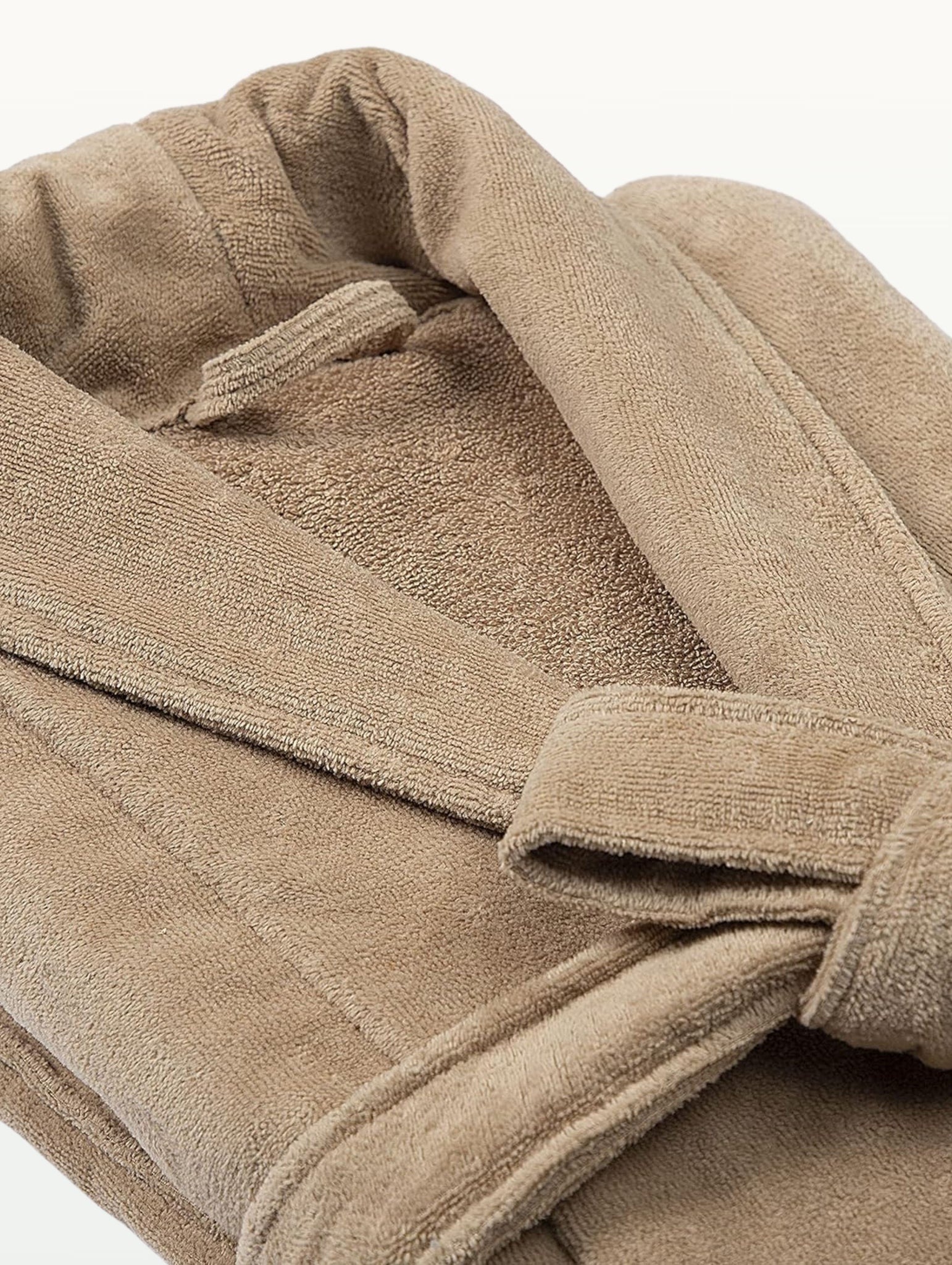 Plush Soft Unisex Terry Cotton Bathrobe (Tan)