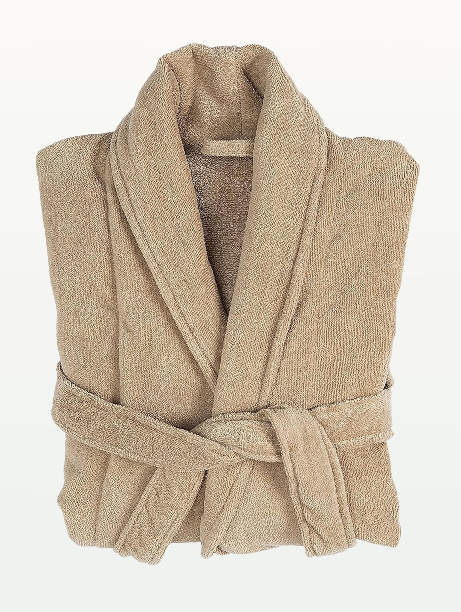 Plush Soft Unisex Terry Cotton Bathrobe (Tan)