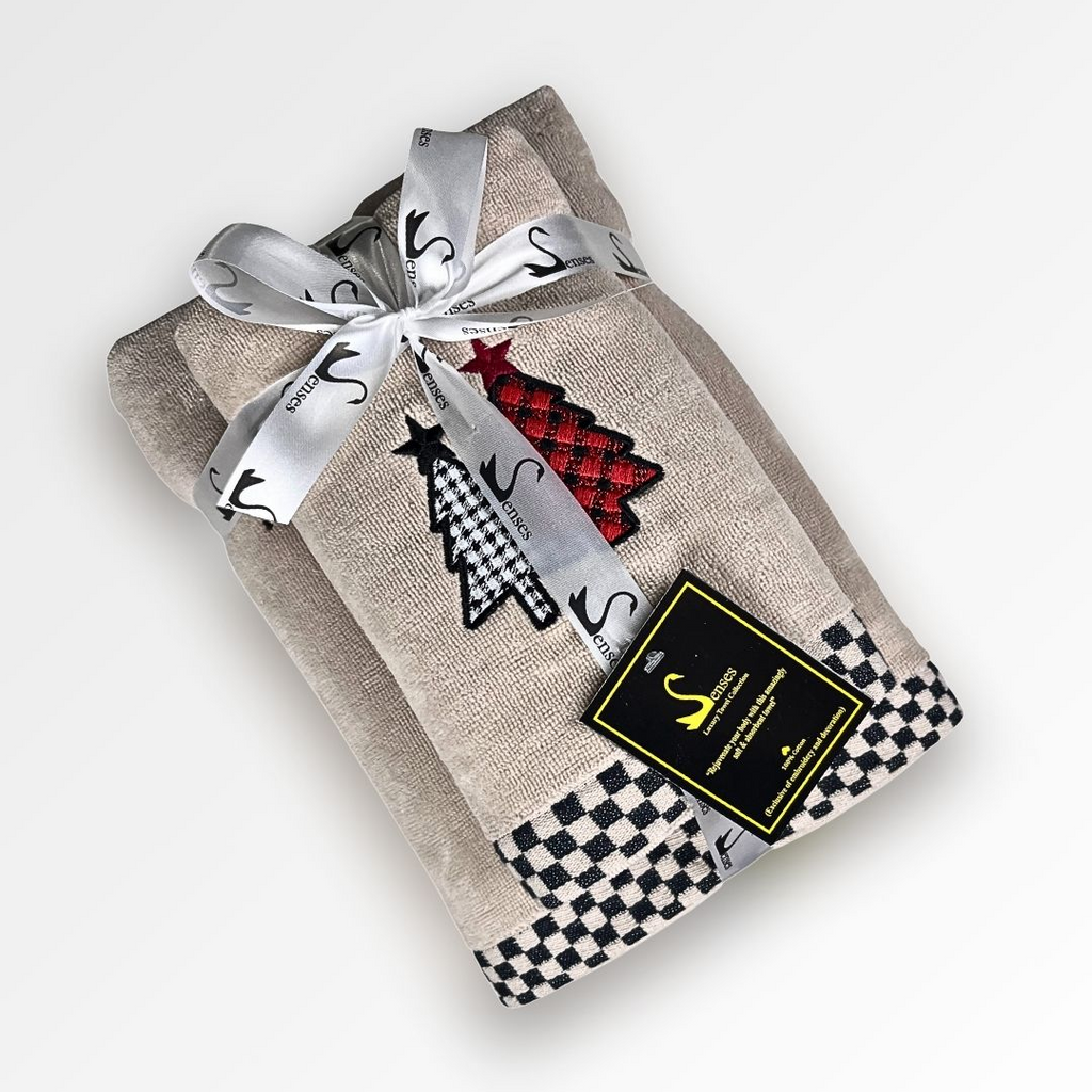 'Its the Season' Festive Embroidery 4 Piece Towel Set