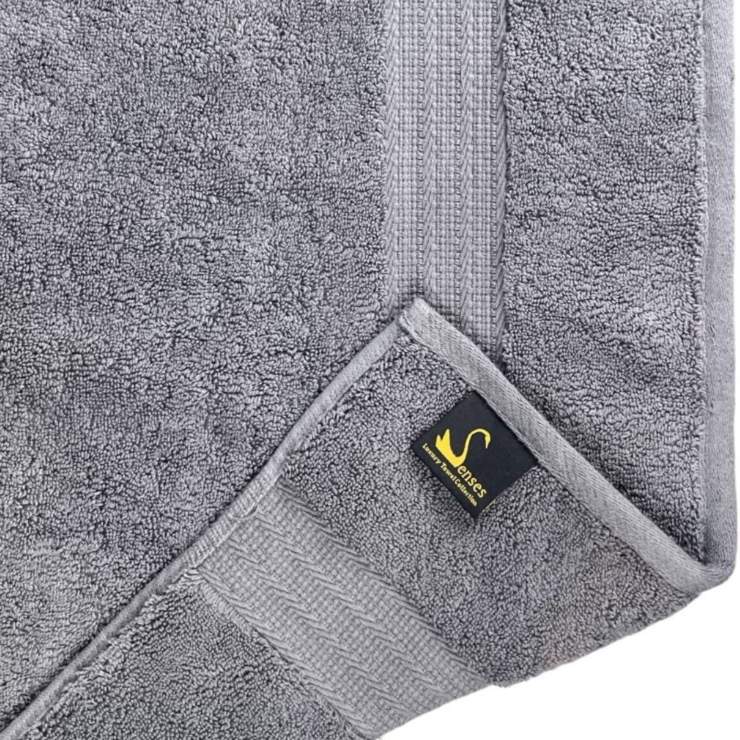 SENSES by Riba Cotton Towel Set 804 GSM - Charcoal, 3 Pcs