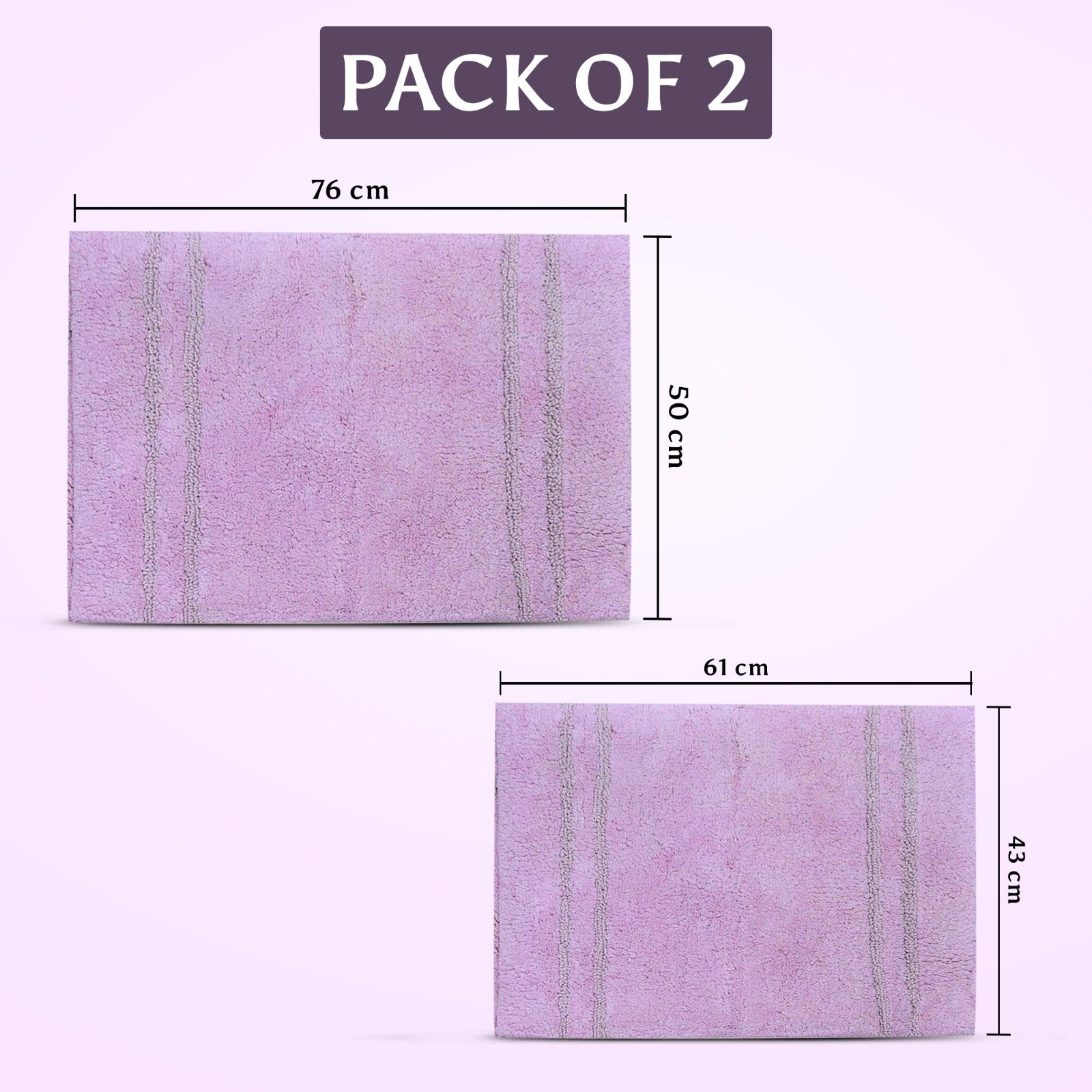501 GSM - 2 Piece Bathroom Rug Set (Blue)
