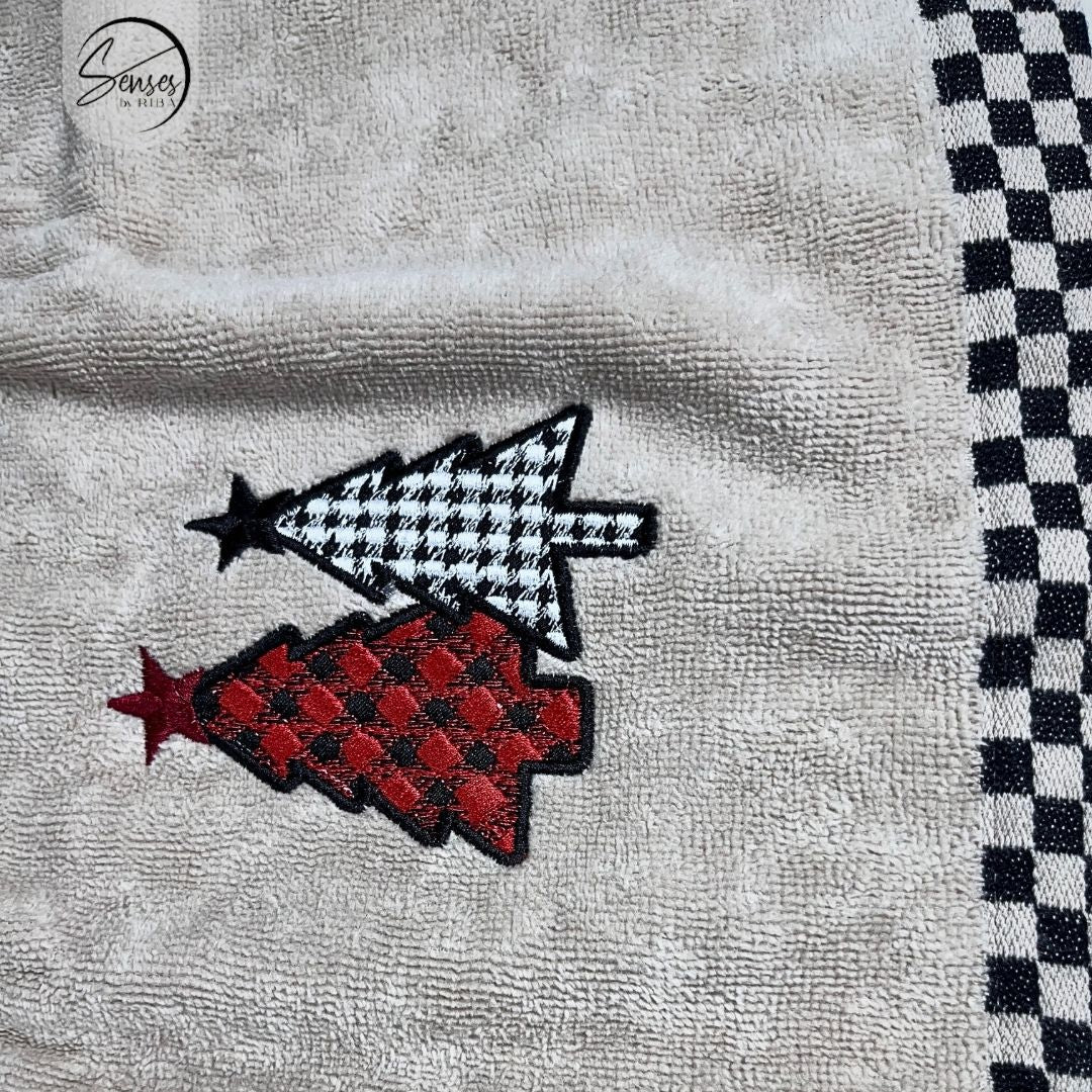 'Its the Season' Festive Embroidery 4 Piece Towel Set