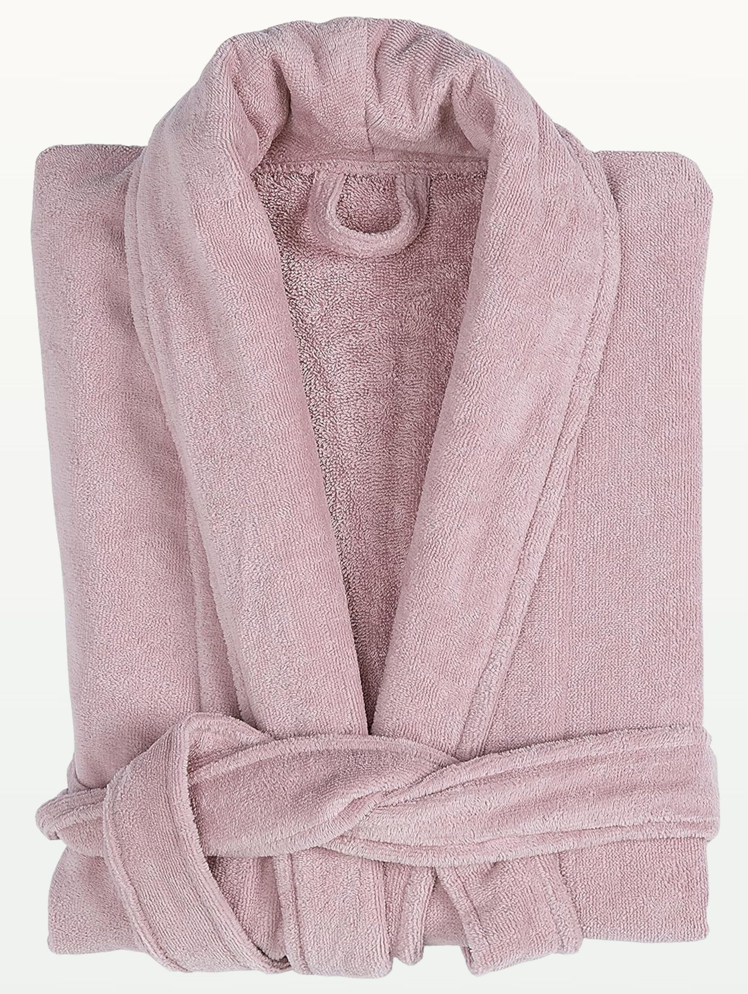 Plush Soft Unisex Terry Cotton Bathrobe (Pink)
