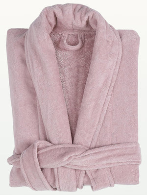 Plush Soft Unisex Terry Cotton Bathrobe (Pink)