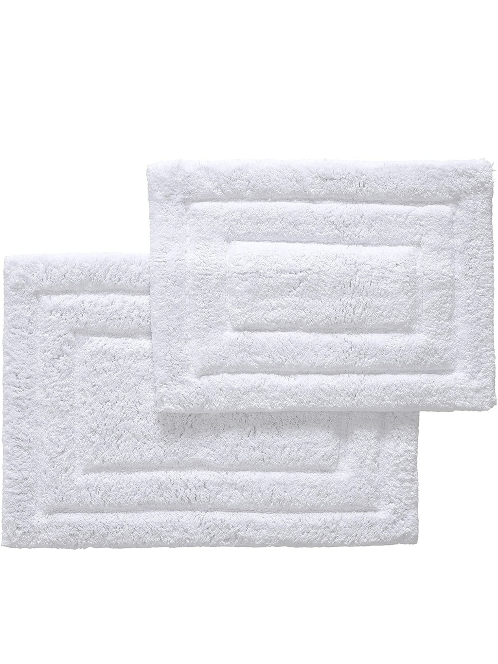 Soft Plush 2800 GSM - 2 Piece Bathroom Rug Set (White)