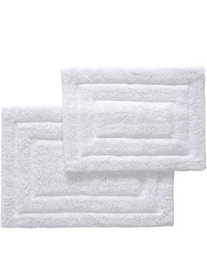 Soft Plush 2800 GSM - 2 Piece Bathroom Rug Set (White)