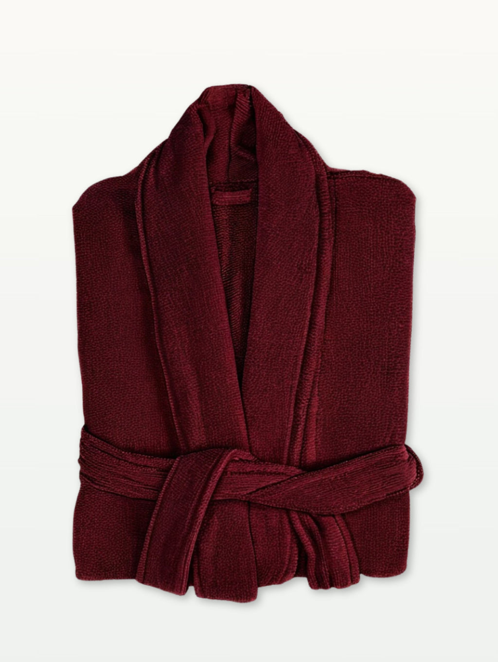 Plush Soft Unisex Terry Cotton Bathrobe (Burgundy)