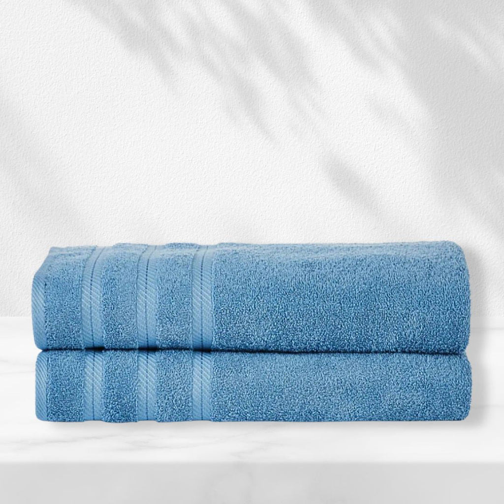 501 GSM 2 Piece Bath Sheet Set - Blue