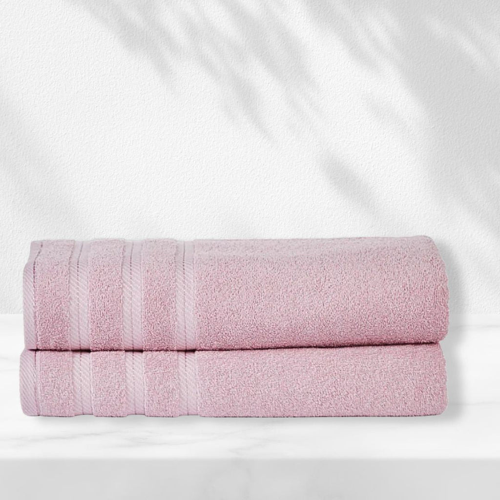 501 GSM 2 Piece Bath Sheet Set - Mauve