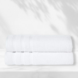 501 GSM 2 Piece Bath Sheet Set - White