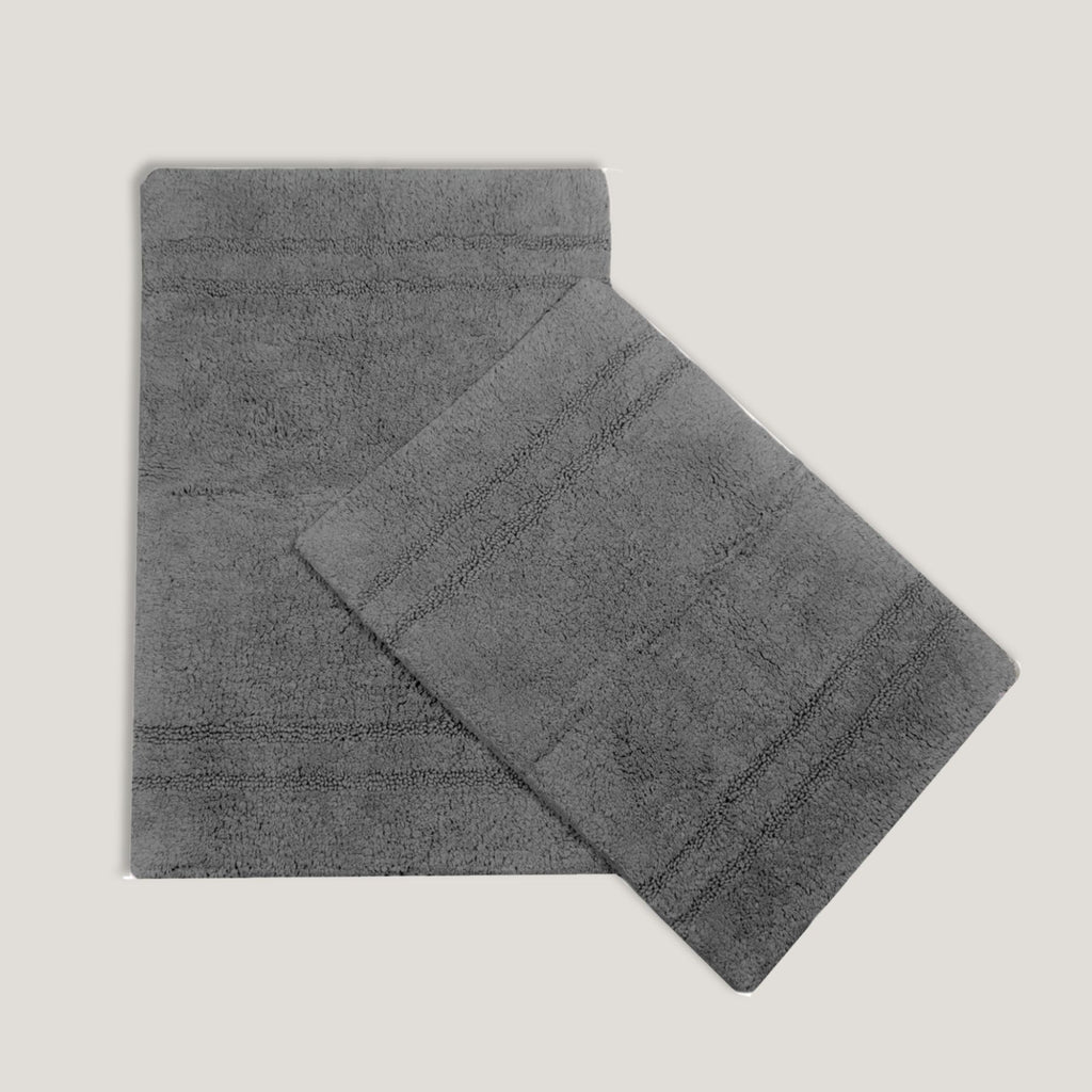 501 GSM - 2 Piece Bathroom Rug Set (Dark Grey)