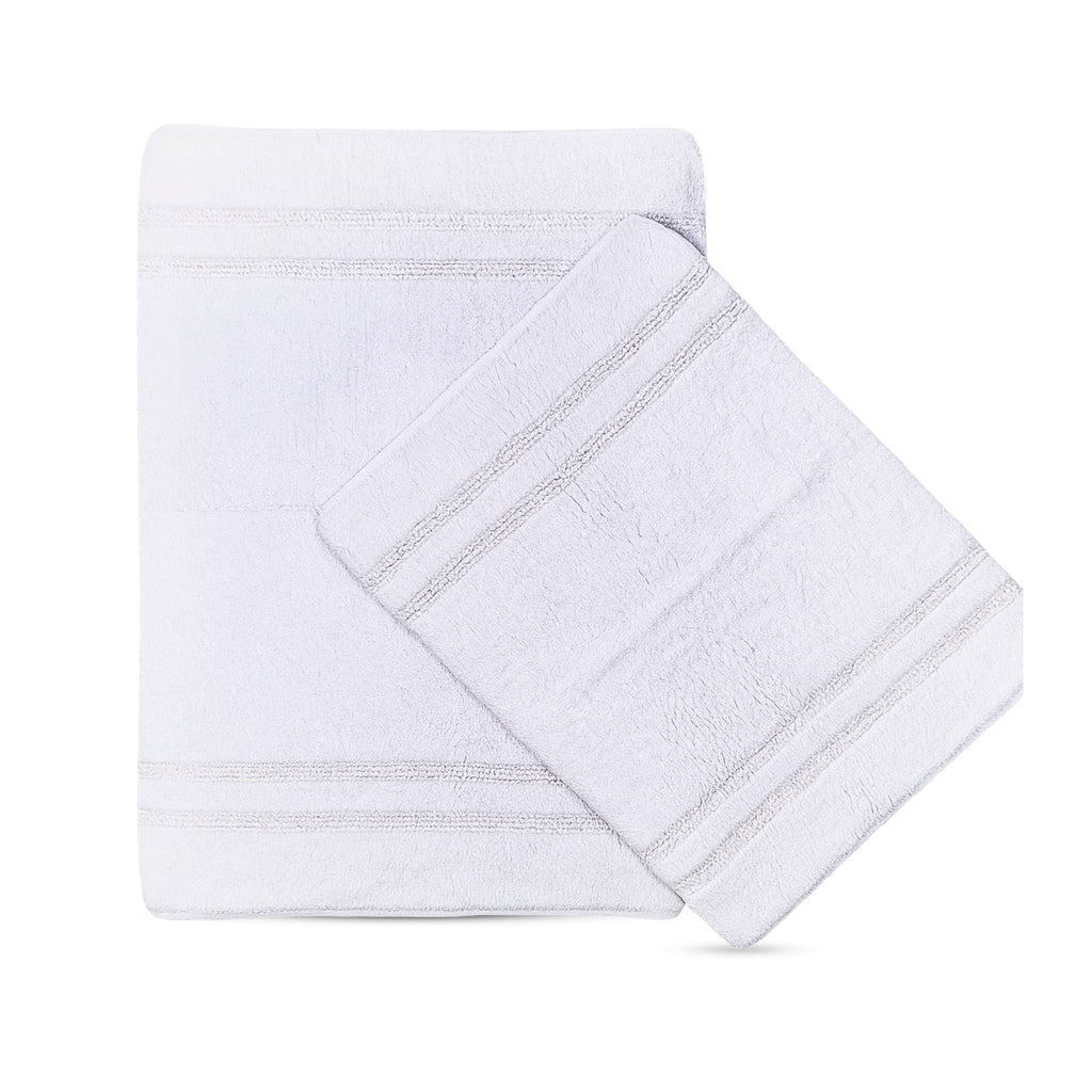 501 GSM - 2 Piece Bathroom Rug Set (White)