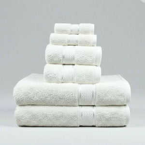 Senses Textured Rice Weave 550 GSM 6 Piece Towels Set - Ivory
