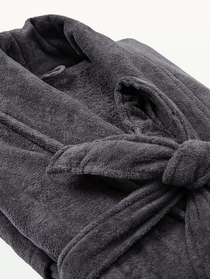 Plush Soft Unisex Terry Cotton Bathrobe (Grey)