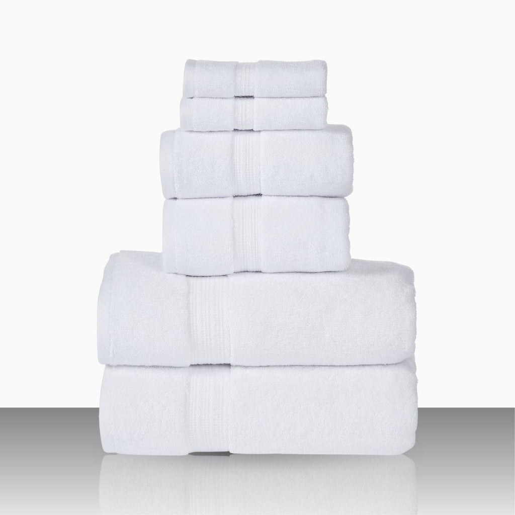804 GSM 6 Piece Towels Set (White)