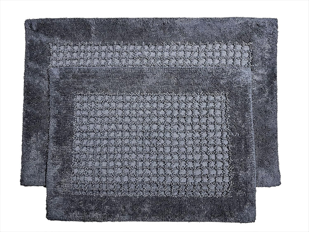 2 Piece Bathroom Rug Set - Charcoal