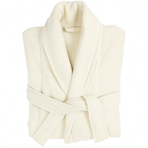 Plush Soft Unisex Terry Cotton Bathrobe (Cream)