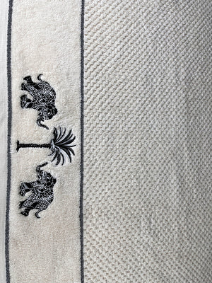 4 Piece Embroidery Towel Set - Elephant Motif (Style 16)