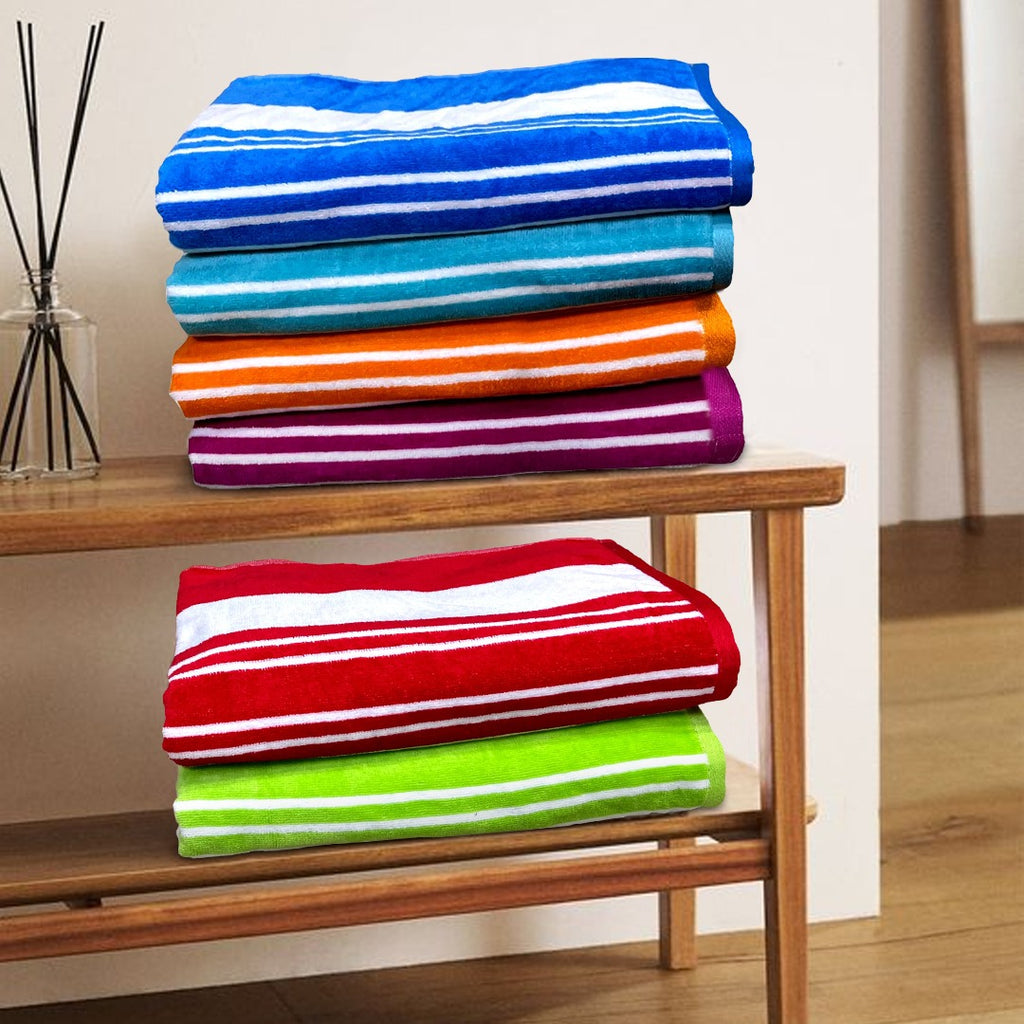 Multicoloured Stripes 2 Piece Towel Set