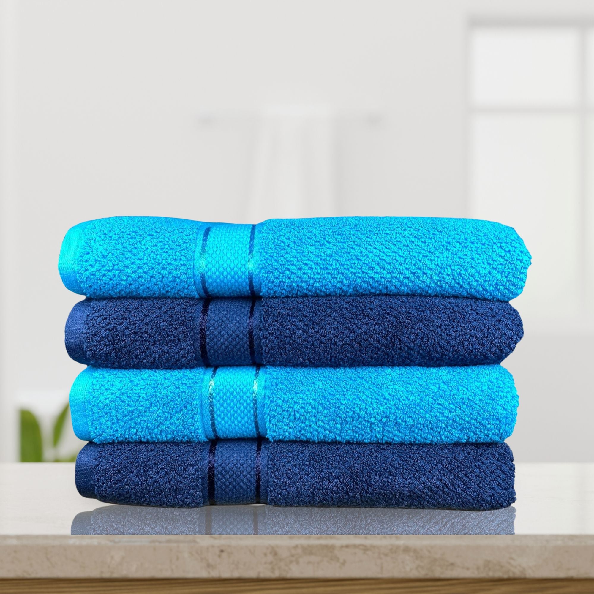 SENSES by Riba 550 GSM 4 Piece Bath Towel Set. 