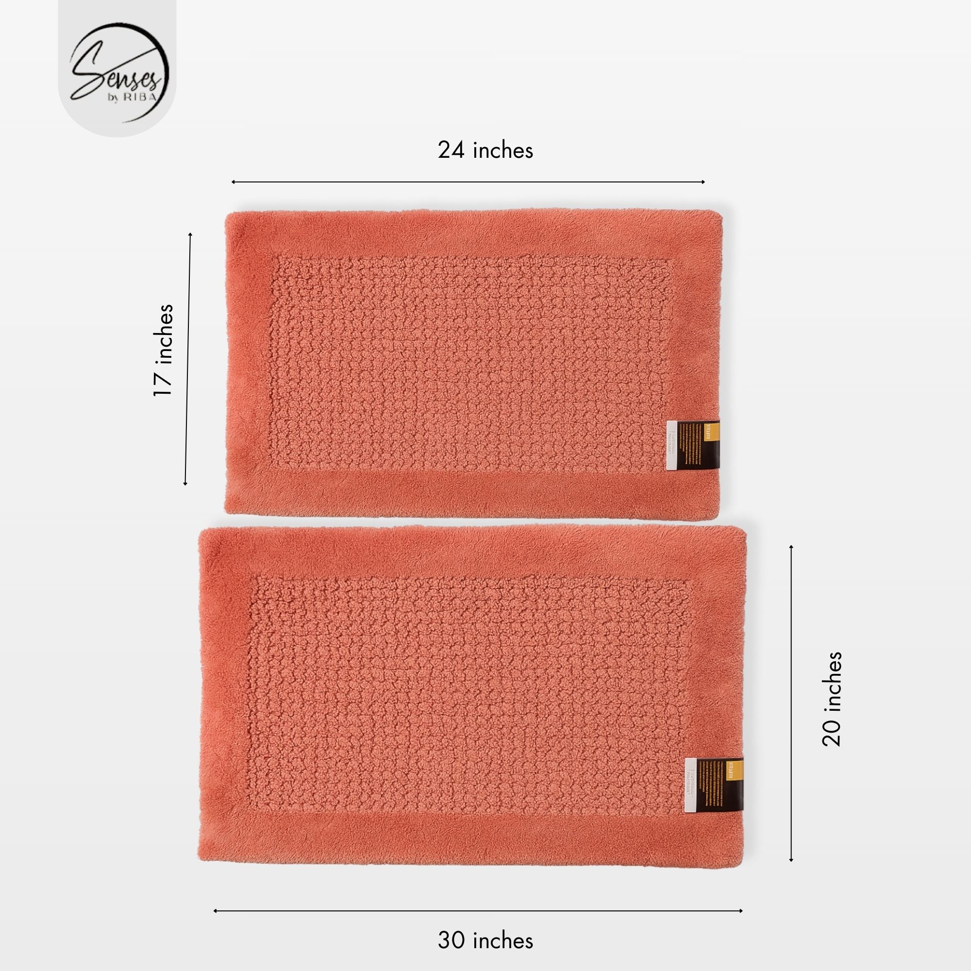 2 Piece Bathroom Rug Set - Bright Pink