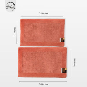 2 Piece Bathroom Rug Set - Bright Pink