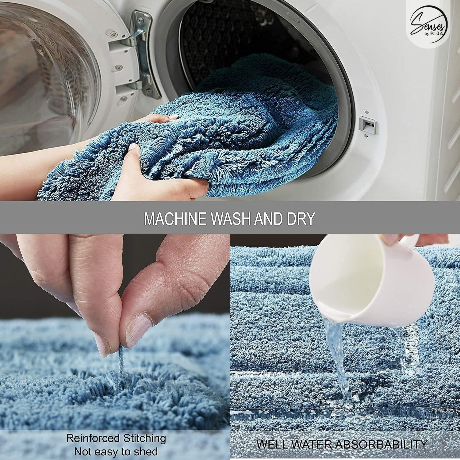 Soft Plush 2800 GSM - 2 Piece Bathroom Rug Set (Teal)