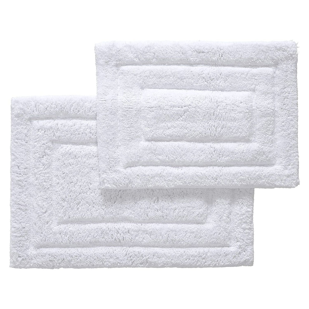Soft Plush 2800 GSM - 2 Piece Bathroom Rug Set (White)