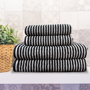 HS Stripe 4 Piece Towel Set