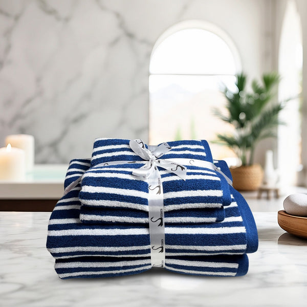 HV Stripe 4 pcs 2 bath and 2 hand Towel Set