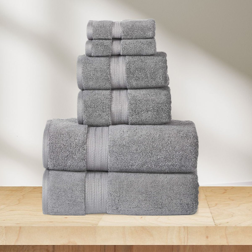 804 GSM 6 Piece Towels Set (Charcoal)