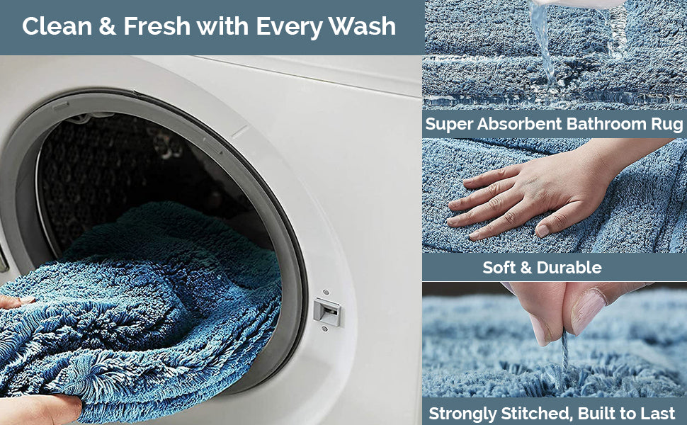 Soft Plush 2800 GSM - 2 Piece Bathroom Rug Set (Teal)