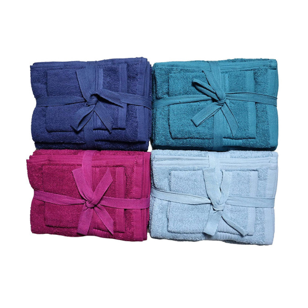 350 GSM Cotton Towel Set - 4 Sets of 3 Piece Towels – Senses by Riba