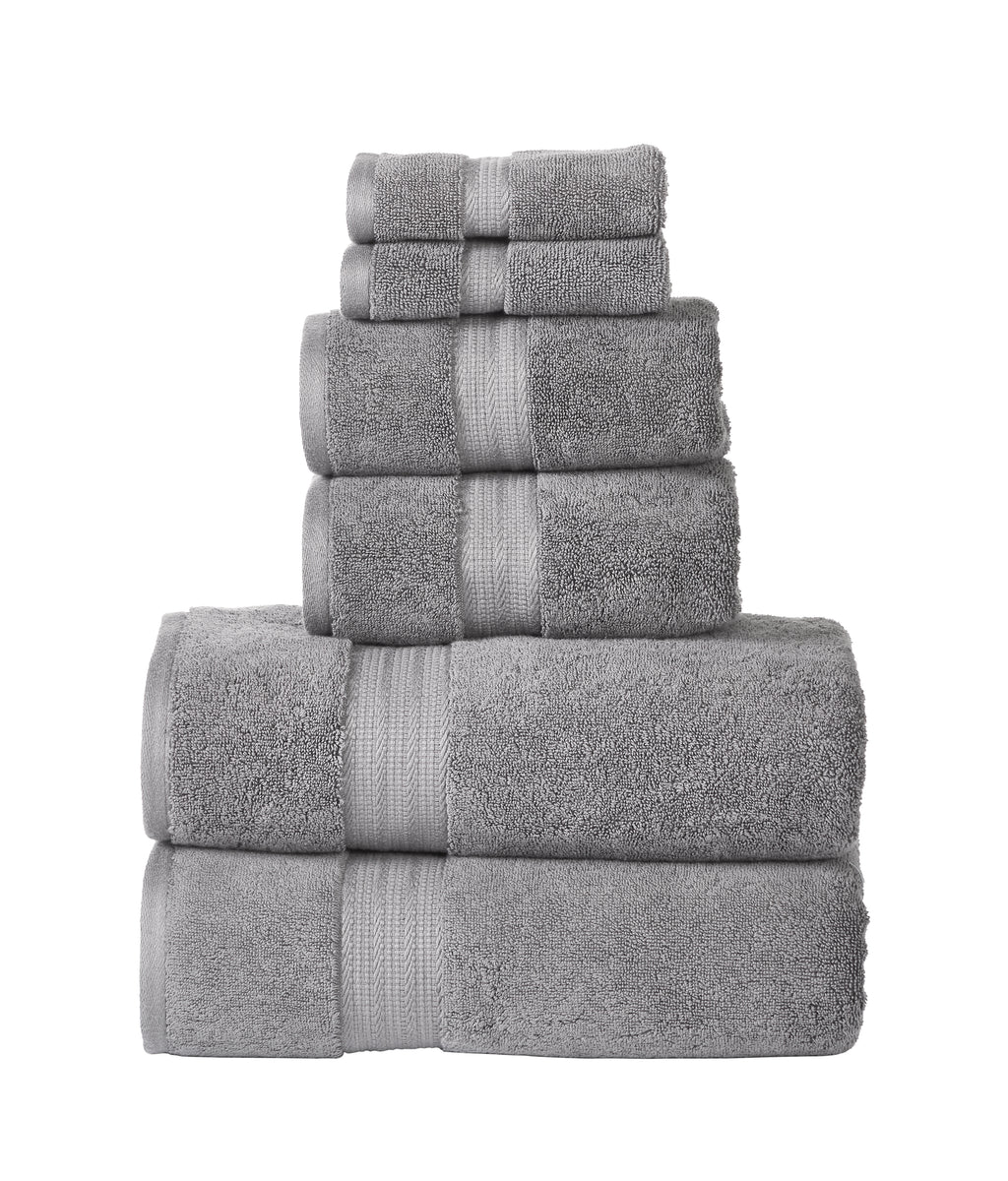 804 GSM 6 Piece Towels Set (Grey)
