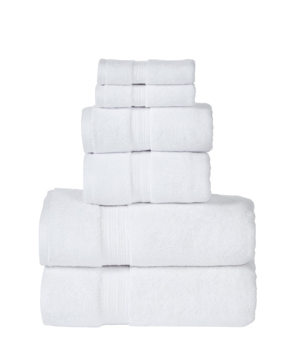 804 GSM 6 Piece Towels Set (White)