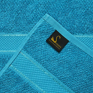 550 GSM 4 Piece Bath Towel Set (2 pcs Navy,Charcoal,Turquoise)