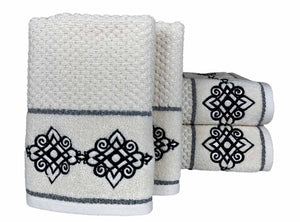 4 Piece Vintage Embroidery Towel Set-Style 1
