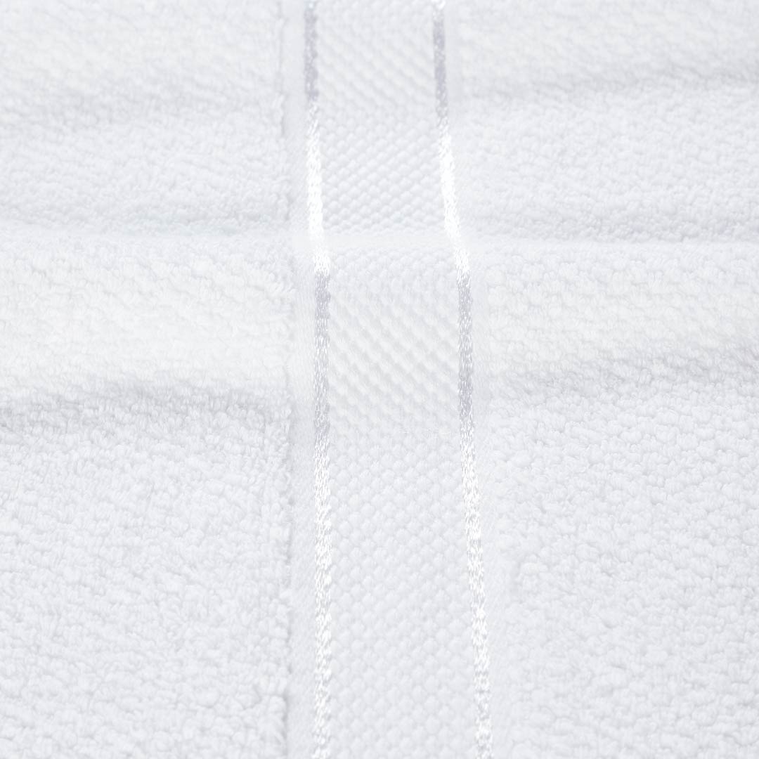 Senses Textured Rice Weave 6 Piece Towel Set - White